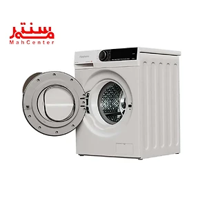 نمای کناری با در بازماشین لباسشویی پاکشوما 9 کيلويي مدل u9-w