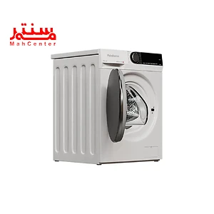 نمای کناری و در باز شده ماشین لباسشویی پاکشوما 8 کيلويي مدل u8-w