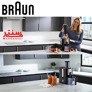 عکس از آبمیوه‌گیری براون مدل J500 BK با موتور قدرتمند ۸۰۰ وات.