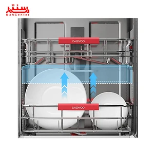 ماشین ظرفشویی دوو DW-200S استیل، ظرفیت 14 نفره با طراحی مدرن و شیک.