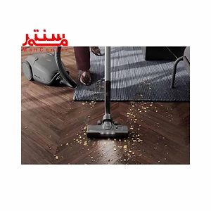 جاروبرقی کیسه‌دار آاگ AB81A2DG با قدرت مکش 650 وات و طراحی خاکستری شیک.